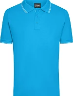 Daiber JN 986 Pánské piqué polo 02.0986 turquoise/white