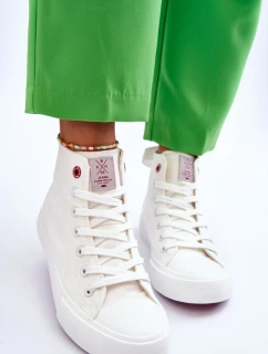 Dámské klasické vysoké tenisky Cross Jeans LL2R4086C Bílé