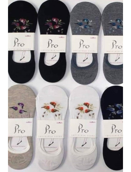 Dámské ponožky ťapky se silikonem PRO 20418 36-40 MIX