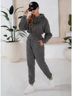 Dámská tepláková souprava SERINE tmavě šedá FashionStreet AY0646