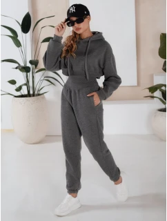 Dámská tepláková souprava SERINE tmavě šedá FashionStreet AY0646