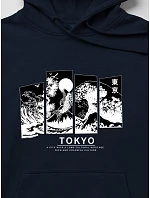 Pánská mikina s kapucí a potiskem TOKYO, tmavě modrá, FashionStreet NX5146BX Pánská mikina s kapucí a potiskem TOKYO, tmavě modrá, FashionStreet NX5146BX