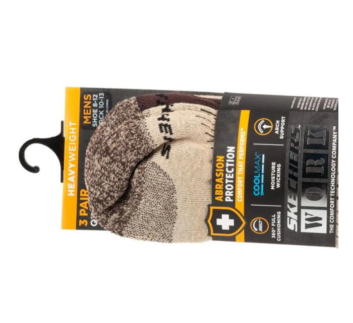 Skechers 3ks Pánské pracovní ponožky S115423-SAND Beige 41-46 Skechers 3ks Pánské pracovní ponožky S115423-SAND Beige 41-46