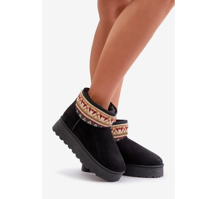 Dámské Sněhule S Vzorem Na Platformě Černé model 21678552 - Boto Dámské Sněhule S Vzorem Na Platformě Černé model 21678552 - Boto