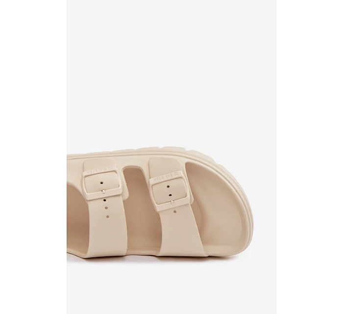 Dámské pěnové sandály na platformě Big Star model 22100692 světle béžové - Big Star Shoes