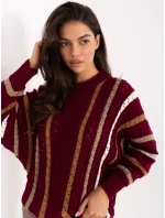 Sweter IT SW model 21393073 bordowy - FPrice Sweter IT SW model 21393073 bordowy - FPrice