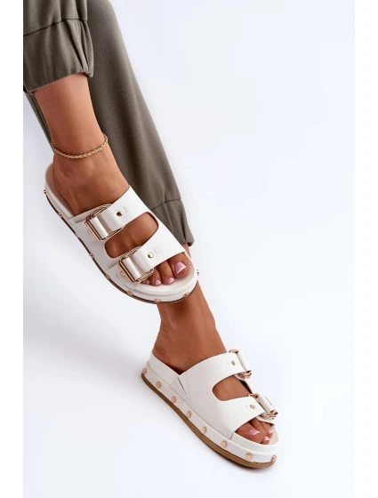 Dámské pantofle na platformě Big Star White