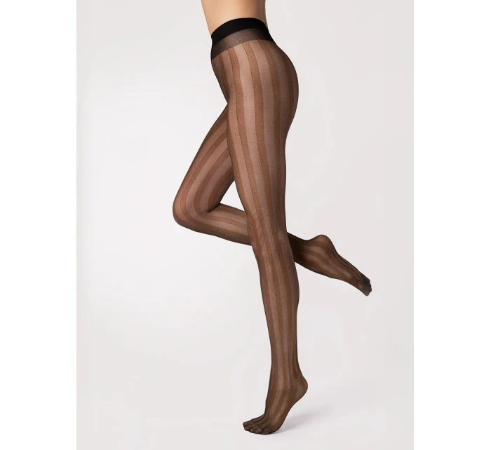 Dámské punčochové kalhoty G 6109 Raya 20 den Černá vzor - Fiore