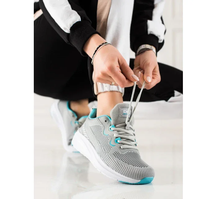 Luxusní dámské šedo-stříbrné  tenisky bez podpatku