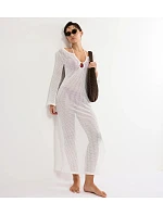 BEACH MYWEAR - Háčkované maxi šaty se šněrováním a zlatými korálky Triumph