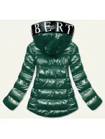 METALICZNA KURTKA DAMSKA Z KAPTUREM ZIELONA model 21243043 - SPEED.A