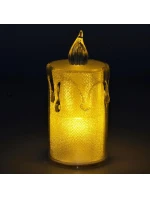 Dekorativní svíčka 3,5x8 cm zdobená LED diodami