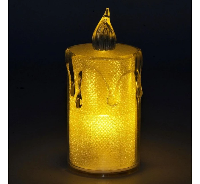 Dekorativní svíčka 3,5x8 cm zdobená LED diodami