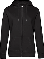 B&C QUEEN Zipped Hood_° Dámská mikina s kapucí 01.W03Q black pure