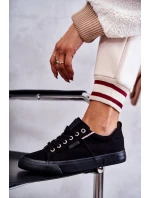 Dámské tenisky z nízkého materiálu Big Star KK274004 Černá Dámské tenisky z nízkého materiálu Big Star KK274004 Černá