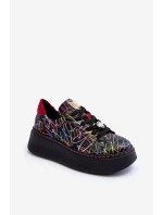 Kožené sportovní boty na platformě Maciejka 06191-39 Multikolor