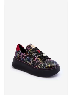 Kožené sportovní boty na platformě Maciejka 06191-39 Multikolor