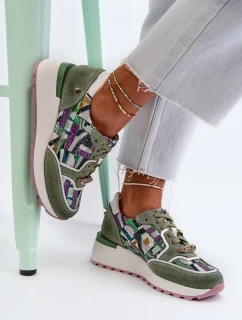 Dámské kožené tenisky na platformě model 21655101 - Maciejka