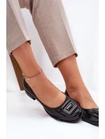 Kožené Baletky S Ozdobou D&A MK51-059 Černé