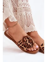 Dámské Ploché Pantofle S Přezkou Leopard model 21699424 - Boto Dámské Ploché Pantofle S Přezkou Leopard model 21699424 - Boto
