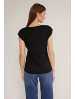 Dámské tričko s květinovým potiskem model 18523075 černé - Monnari