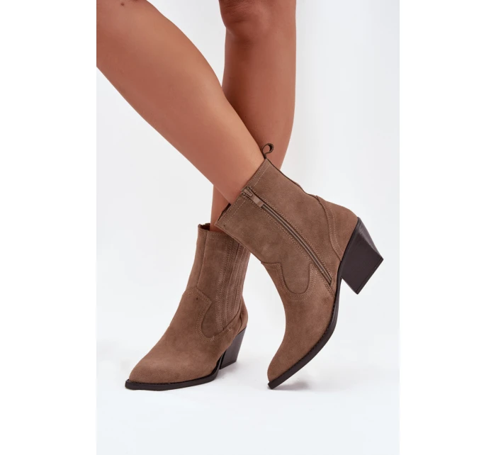 Boty na podpatku model 222510 Step in style Boty na podpatku model 222510 Step in style