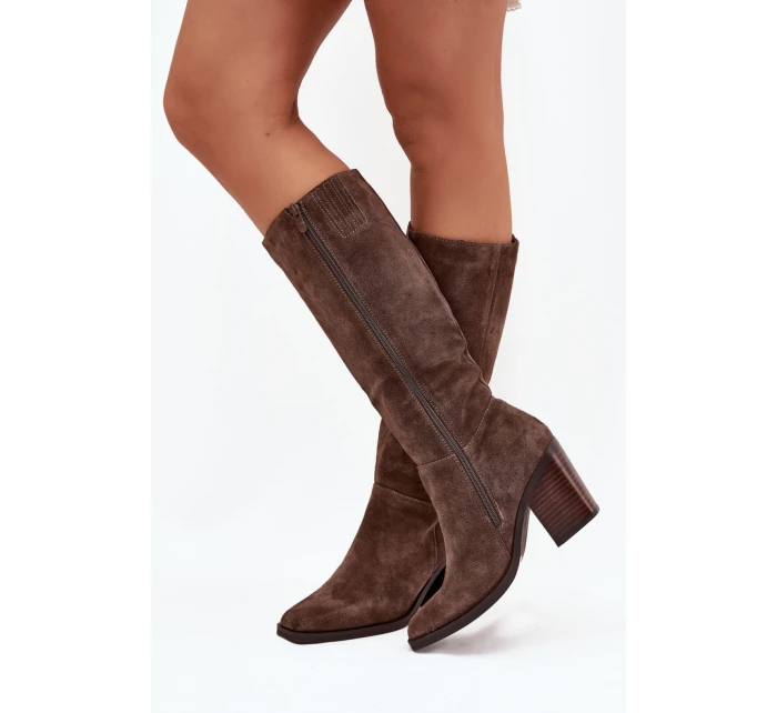 Kozačky na podpatku  model 223008 Step in style