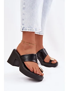 Klapky na podpatku model 225375 Step in style