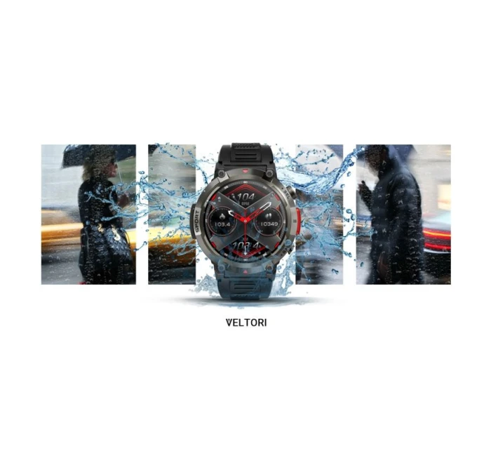 Černý silikonový řemínek model 21805555 - VELTORI