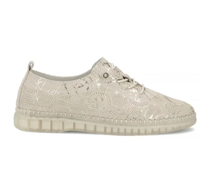 béžové kožené polobotky s podrážkou model 22097355 - FILIPPO béžové kožené polobotky s podrážkou model 22097355 - FILIPPO