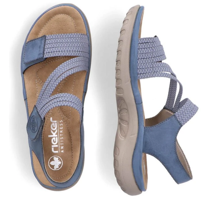 Pohodlné modré sandály Rieker W RKR587