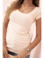 Dámská klasická bavlněná blůza s krátkým rukávem modrá