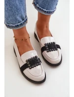 Lakované Dámské Mokasíny S Dekorací Světle Šedé Vinceza 58389