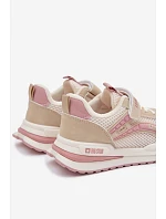 Dětské sportovní boty Big Star TT374151 HI-POLY SYSTEM Béžovo-růžové