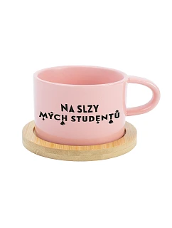 NA SLZY MÝCH STUDENTŮ - růžový hrníček makronka 200 ml
