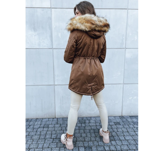 Dámská zimní bunda parka hnědá Dstreet model 21971014 - FashionStreet