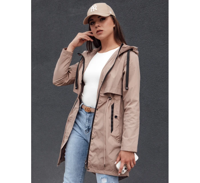 Dámská přechodná bunda parka béžová Dstreet model 21979007 - FashionStreet