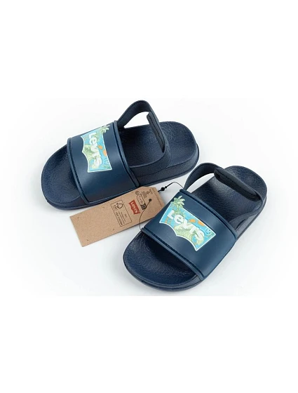 Dětské žabky Levi's Pool S Mini chlapecké model 22088601 modré dětské sandály - Levis Dětské žabky Levi's Pool S Mini chlapecké model 22088601 modré dětské sandály - Levis