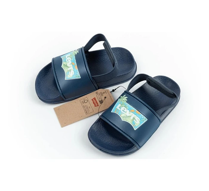 Dětské žabky Levi's Pool S Mini chlapecké model 22088601 modré dětské sandály - Hikvision