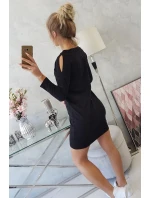 Šaty s potiskem model 18744174 černé - K-Fashion Šaty s potiskem model 18744174 černé - K-Fashion