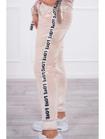 model 21753114 béžová velurová sada - K-Fashion