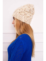 Fleecová čepice  ecru model 18750843 - K-Fashion