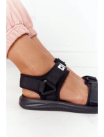 Dámské Sportovní Sandály Big Star model 21556525 Černé - Big Star Shoes Dámské Sportovní Sandály Big Star model 21556525 Černé - Big Star Shoes