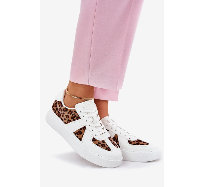 Dámské tenisky s leopardím vzorem na platformě bílé Nativira Dámské tenisky s leopardím vzorem na platformě bílé Nativira