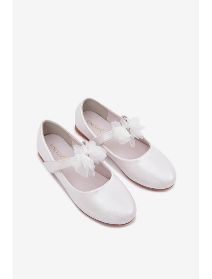 Dětské balerínky Bílé model 22069553 - VINCEZA Dětské balerínky Bílé model 22069553 - VINCEZA