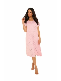 Dlouhá dámská noční košile s krátkými rukávy 441 JULIETTE