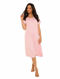 Dlouhá dámská noční košile s krátkými rukávy model 7934858 - De Lafense