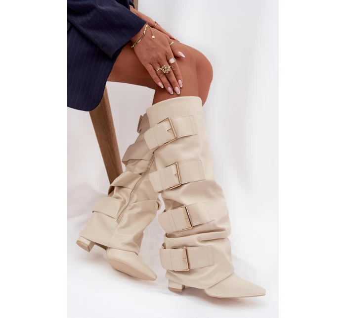 Kozačky na podpatku  model 217202 Step in style