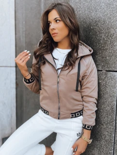 Dámská bunda s kapucí SELENE camel FashionStreet TY3752