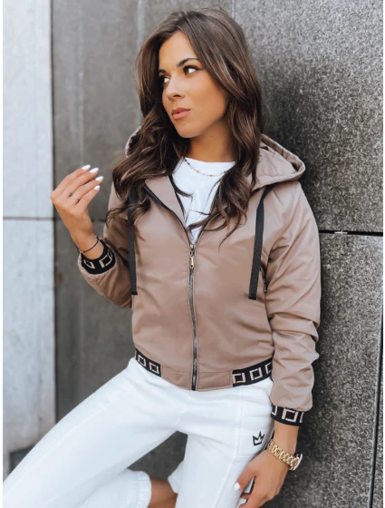 Dámská bunda s kapucí SELENE camel FashionStreet TY3752